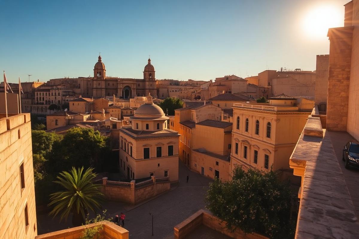 Late-afternoon light on the walls of Mdina, Malta's silent city.